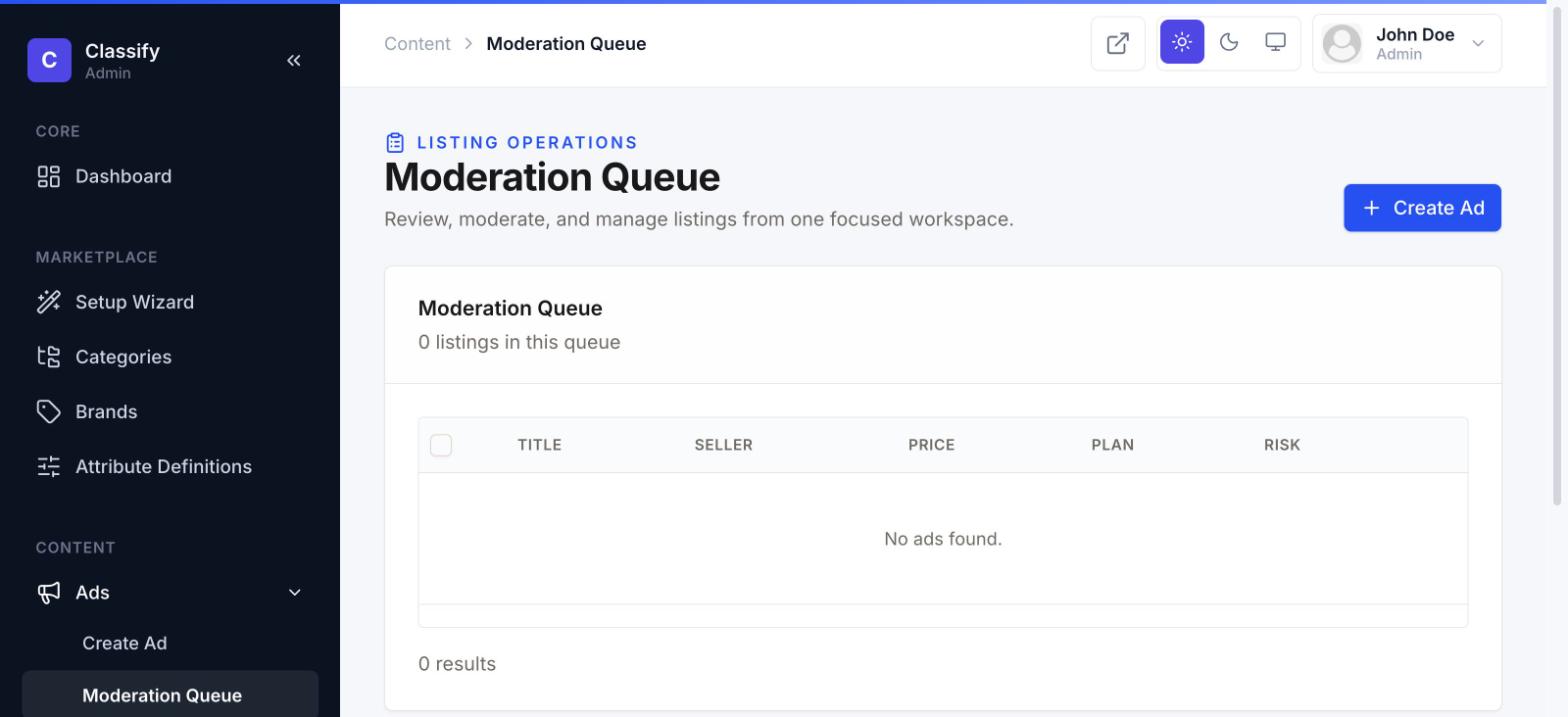 Moderation queue